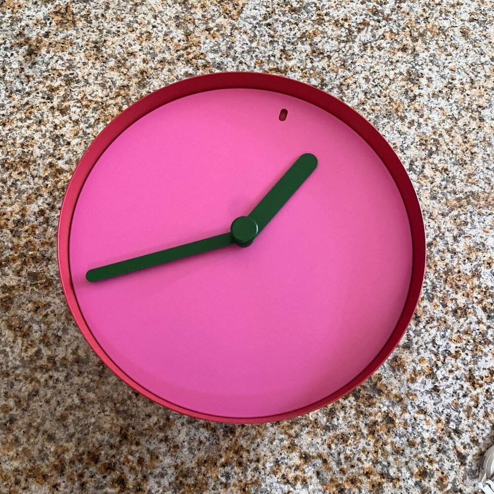 Design Within Reach Hemisphere Wall Clock - Pink
